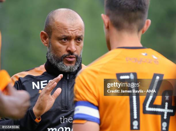 Nuno Espirito Santo the head coach of Wolverhampton Wanderers during the pre-season friendly between FC Viktoria Plzen and Wolverhampton Wanderers on...