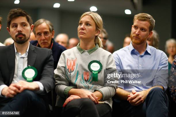 Green Party candidate Hayley Holt during the 2017 Green Party Conference at AUT Auckland during the 2017 Green Party Conference on July 16, 2017 in...