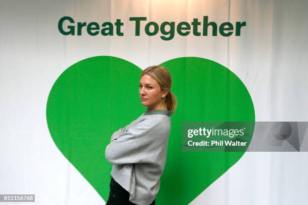 Green Party candidate Hayley Holt during the 2017 Green Party Conference at AUT Auckland during the 2017 Green Party Conference on July 16, 2017 in...