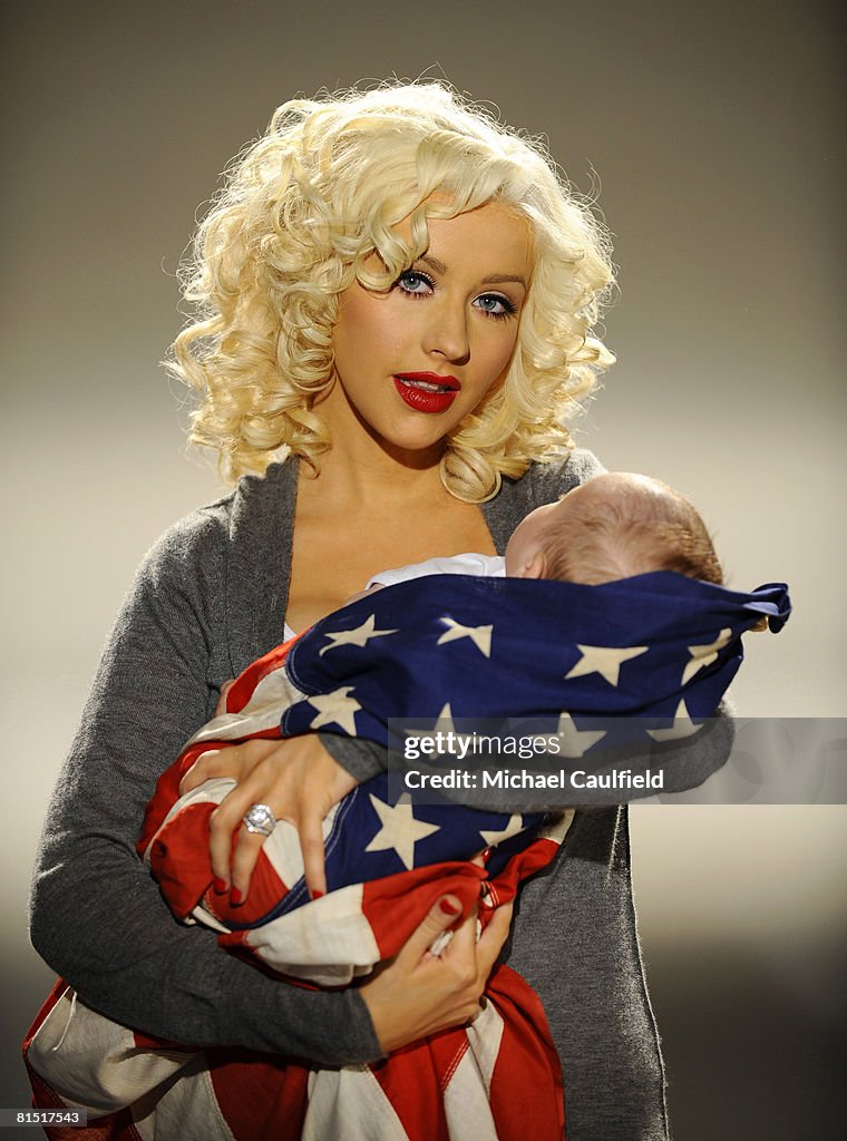 Christina Aguilera And Son Max Record PSA For Rock The Vote