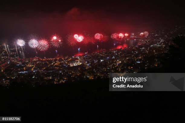 Fireworks illuminate the sky at the end Jounieh International Festival in Jounieh district of Beirut, Lebanon on July 15, 2017.