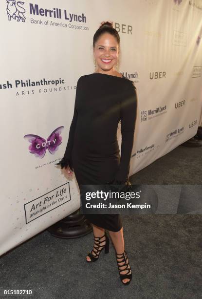 Broadcast Journalist Soledad O'Brien attends "Midnight At The Oasis" Annual Art For Life Benefit hosted by Russell Simmons' Rush Philanthropic Arts...