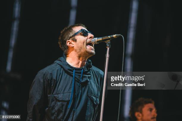 Liam Gallagher performs live on Day 3 of FIB Festival on July 15, 2017 in Benicassim, Spain.