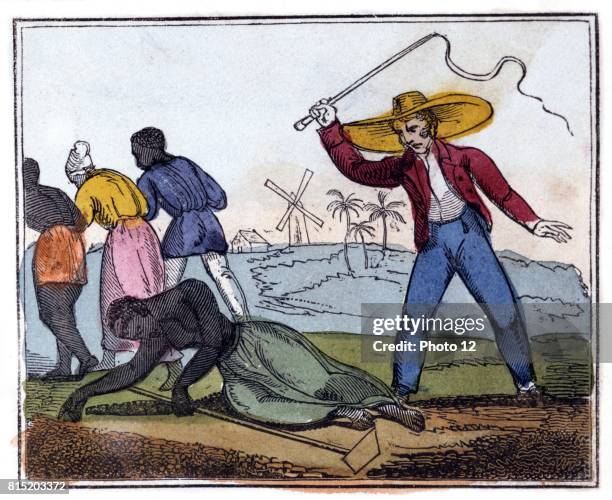 The Exhausted Slave Whipped. 'But woe to all, both old and young,/Women and men, or strong or weak,/Worn out or fresh, those gangs among, That dare...