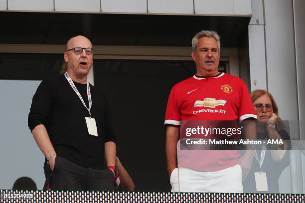 Avram Glazer who is part of the Glazer family, who own the Tampa Bay Buccaneers of the NFL, and who controls Manchester United looks on during to the...