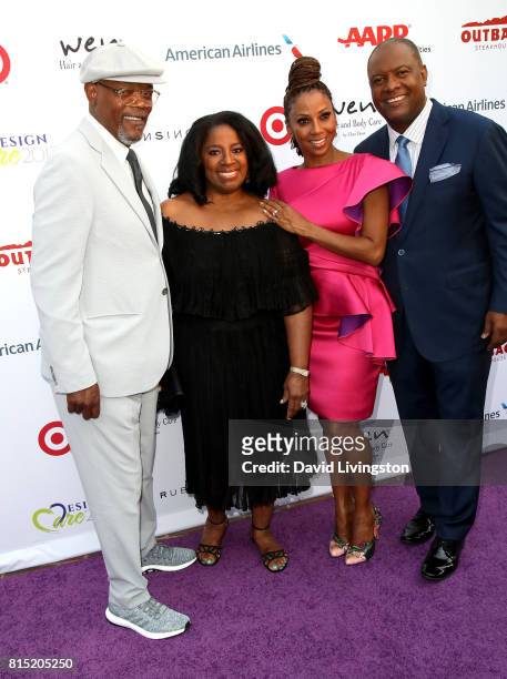 Actor Samuel L. Jackson, actress LaTanya Richardson, actress Holly Robinson Peete, and former NFL player Rodney Peete attend the 19th Annual...