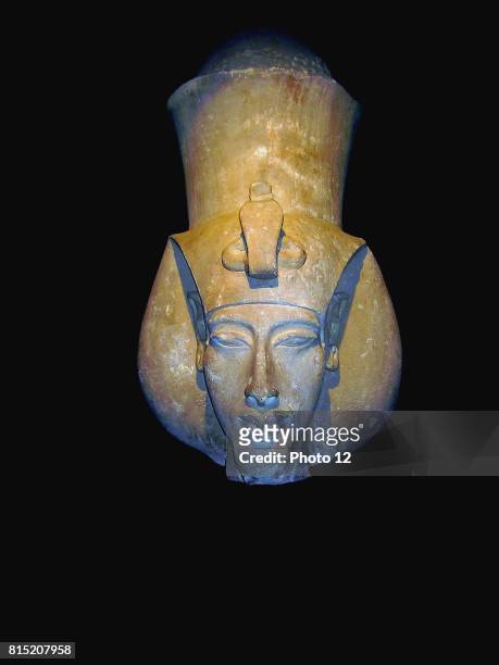 Akhenaten. Amenhotep IV, Ninth Pharaoh of the Eighteenth dynasty of Egypt. He abandoned traditional Egyptian polytheism.
