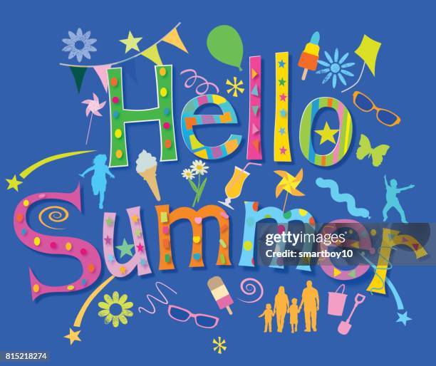 hello summer - hello summer stock illustrations