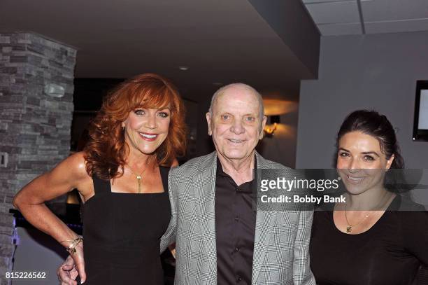 Andrea McArdle, with her father and daughter Alexis Kalehoff at The Rrazz Room on July 15, 2017 in New Hope, Pennsylvania.