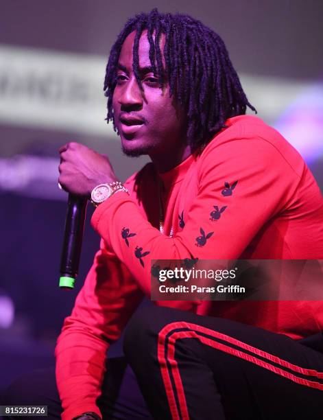 Rapper K Camp performs onstage at 2017 V-103 Care & Bike Show at Georgia World Congress Center on July 15, 2017 in Atlanta, Georgia.