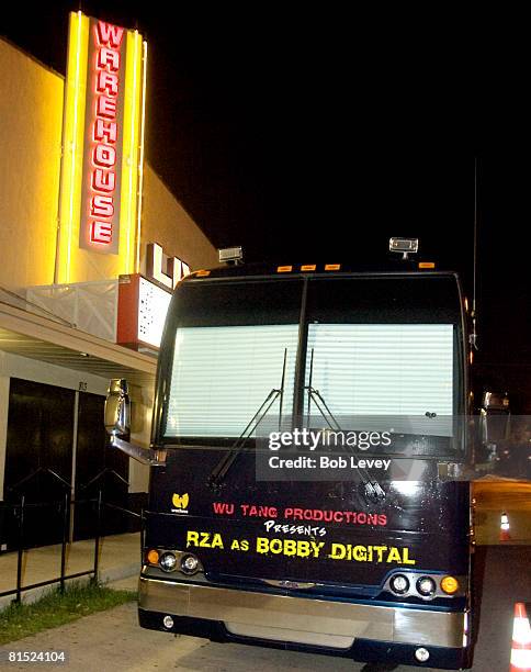 The RZA-Belvedere tour bus at the Belvedere RZA Concert After Party at Warehouse Live on June 10, 2008 in Houston, Texas.