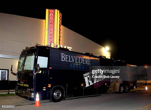 The RZA-Belvedere tour bus at the Belvedere RZA Concert After Party at Warehouse Live on June 10, 2008 in Houston, Texas.