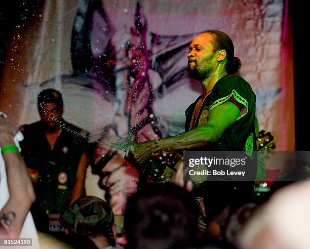 As Bobby Digital performs at the Belvedere RZA Concert After Party at Warehouse Live on June 10, 2008 in Houston, Texas.