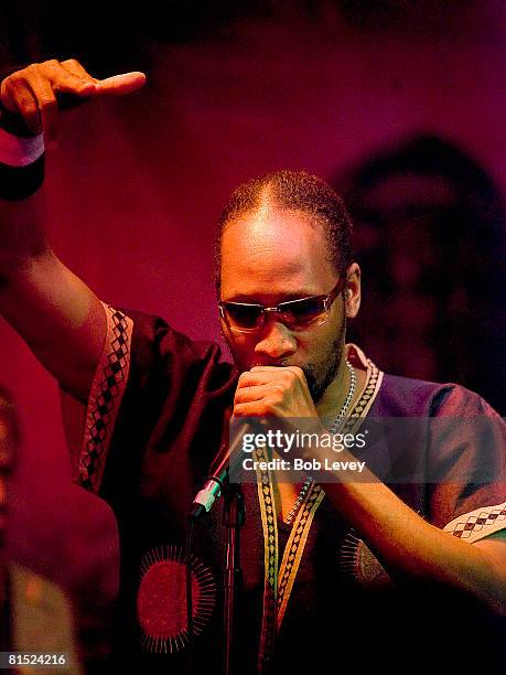 As Bobby Digital performs at the Belvedere RZA Concert After Party at Warehouse Live on June 10, 2008 in Houston, Texas.