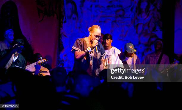 As Bobby Digital performs at the Belvedere RZA Concert After Party at Warehouse Live on June 10, 2008 in Houston, Texas.