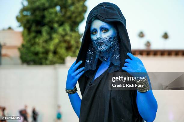 Guest in costume attends Cinespia Presents "The Fifth Element" at Hollywood Forever on July 15, 2017 in Hollywood, California.