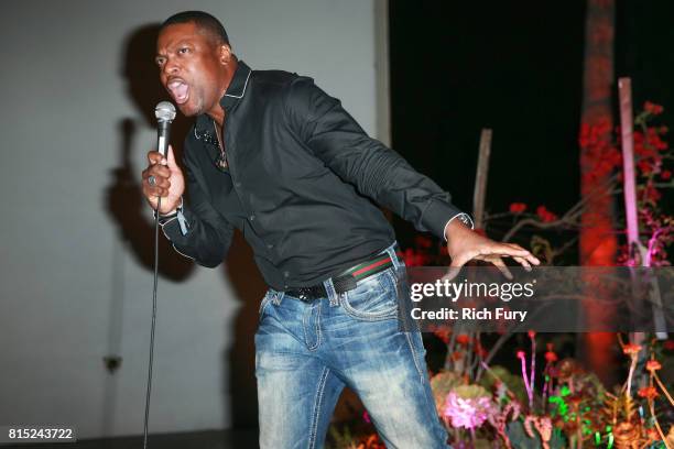 Actor Chris Tucker attends Cinespia Presents "The Fifth Element" at Hollywood Forever on July 15, 2017 in Hollywood, California.