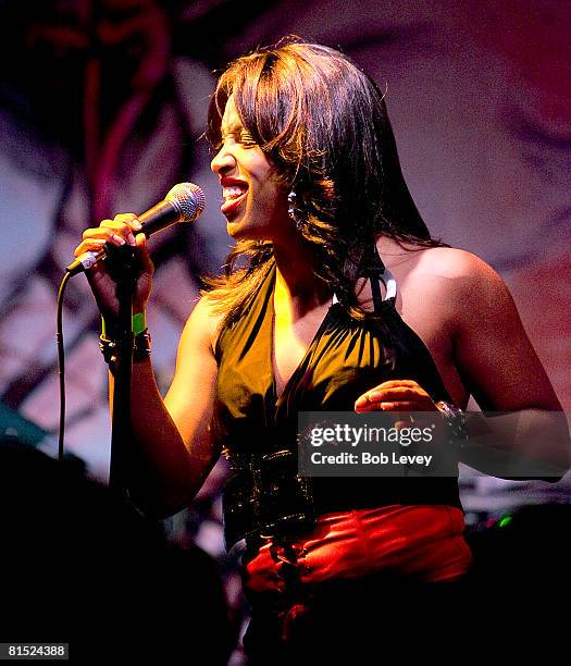 Stone Mecca performs at the Belvedere RZA Concert After Party at Warehouse Live on June 10, 2008 in Houston, Texas.