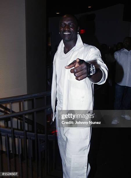 Akon attends Spotlight Live in Times Square on June 10, 2008 in New York.