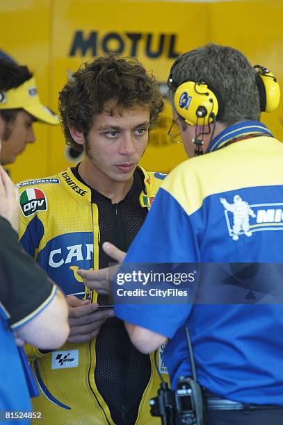 Valentino Rossi during the Estoril Moto Grand Prix 2006 - Free Training Session in Lisbon, Portugal on October 13, 2006.