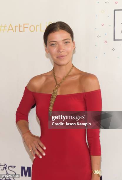 Tinamarie Clark attends "Midnight At The Oasis" Annual Art For Life Benefit hosted by Russell Simmons' Rush Philanthropic Arts Foundation at Fairview...