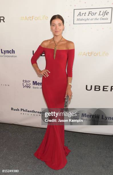 Tinamarie Clark attends "Midnight At The Oasis" Annual Art For Life Benefit hosted by Russell Simmons' Rush Philanthropic Arts Foundation at Fairview...