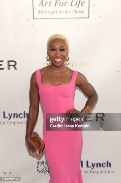 Performer Cynthia Erivo attends "Midnight At The Oasis" Annual Art For Life Benefit hosted by Russell Simmons' Rush Philanthropic Arts Foundation at...