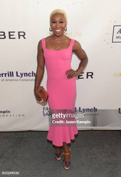 Performer Cynthia Erivo attends "Midnight At The Oasis" Annual Art For Life Benefit hosted by Russell Simmons' Rush Philanthropic Arts Foundation at...