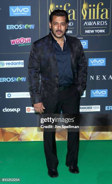 Actor Salman Khan attends the 2017 International Indian Film Academy Festival at MetLife Stadium on July 14, 2017 in East Rutherford, New Jersey.