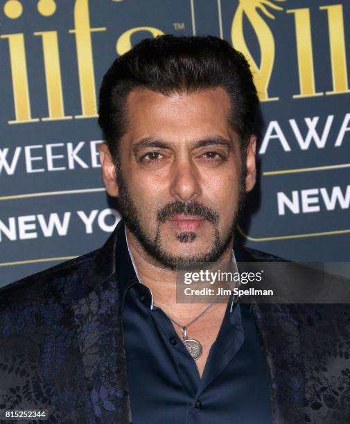 Actor Salman Khan attends the 2017 International Indian Film Academy Festival at MetLife Stadium on July 14, 2017 in East Rutherford, New Jersey.