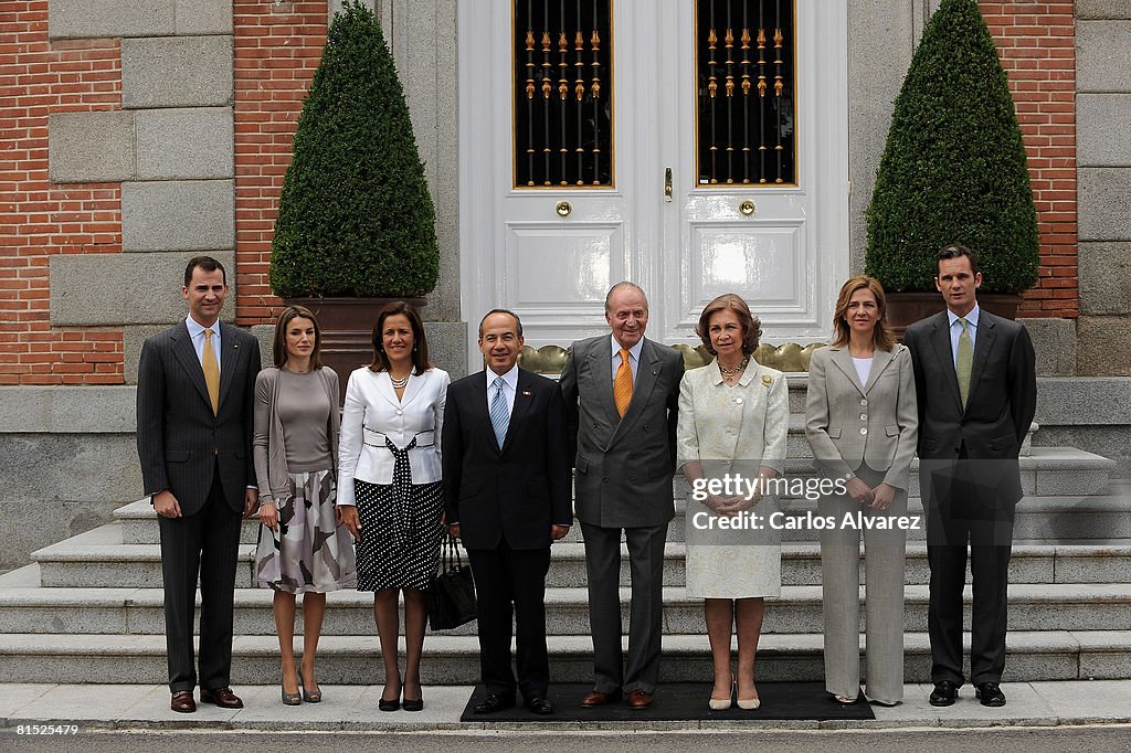 Spanish Royals Receive the Mexican President for Lunch at Zarzuela Palace