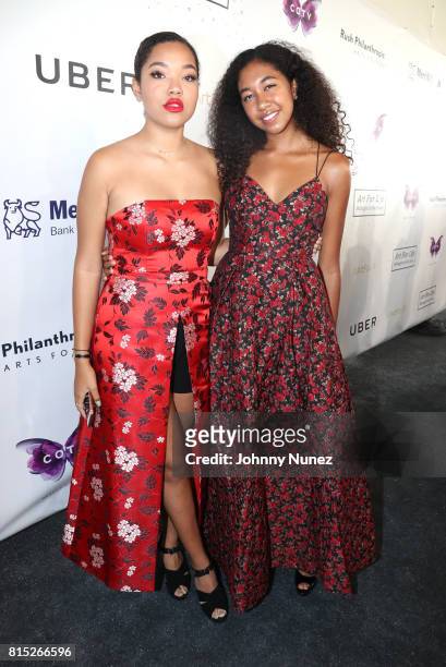 Aoki Lee Simmons and Ming Lee Simmons attend "Midnight At The Oasis" Annual Art For Life Benefit hosted by Russell Simmons' Rush Philanthropic Arts...