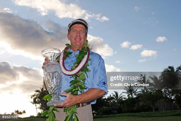 Fred Funk wins the 2008 MasterCard Championship at Hualalai held on January 20, 2008 at Hualalai Golf Club in Ka'upulehu-Kona, Hawaii.