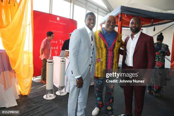 Moe Owens, Danny Simmons, Darrelle Revis, attend "Midnight At The Oasis" Annual Art For Life Benefit hosted by Russell Simmons' Rush Philanthropic...