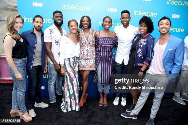 Lisa Joyce, Neil Brown Jr, Y'lan Noel, Amanda Seales, Yvonne Orji, executive producer and star Issa Rae, Jay Ellis, Natasha Rothwell and Wade Allain...