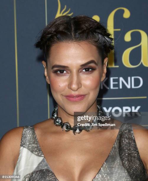 Actress Neha Dhupia attends the 2017 International Indian Film Academy Festival at MetLife Stadium on July 14, 2017 in East Rutherford, New Jersey.