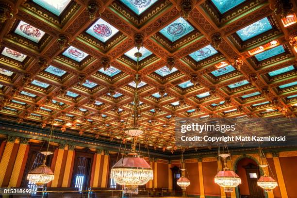 house chamber ceiling - ingham county michigan stock-fotos und bilder