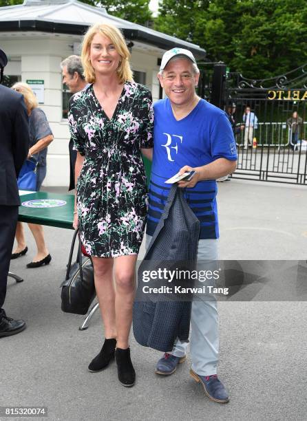 Sally Bercow and Speaker of the House of Commons John Bercow attend day 13 of Wimbledon 2017 on July 16, 2017 in London, England.