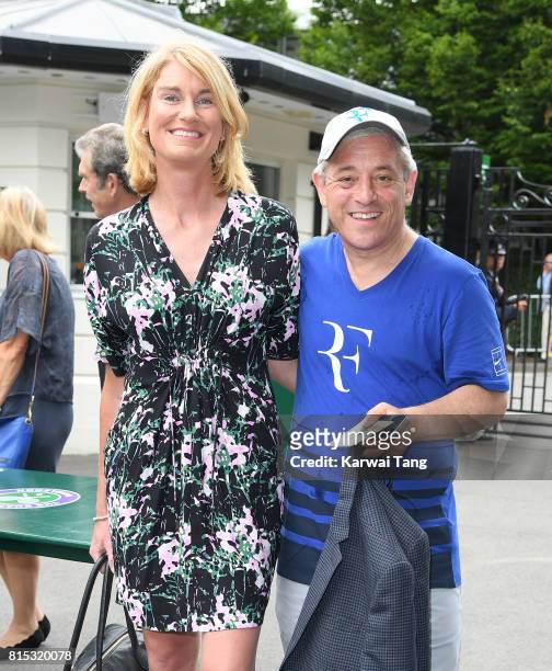 Sally Bercow and Speaker of the House of Commons John Bercow attend day 13 of Wimbledon 2017 on July 16, 2017 in London, England.