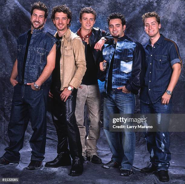 Nynsync Exclusive photo session with Teen pop group NSYNC Joey Fatone, JC ...