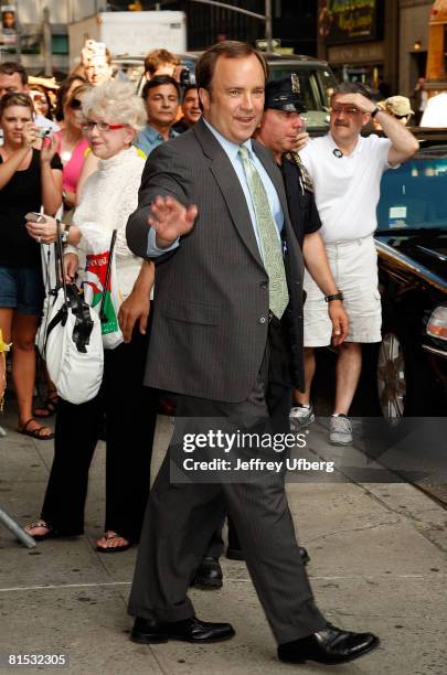 Scott McClellan visits "Late Show with David Letterman" on June 11, 2008 at the Ed Sullivan Theatre in New York City.