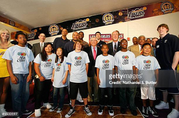 Adam Silver - NBA Deputy Commissioner and COO, Kareem Abdul-Jabbar - NBA Legend, Derek Fisher of the Los Angeles Lakers, A.C. Green - NBA Legend, NBA...