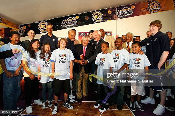 Adam Silver - NBA Deputy Commissioner and COO, Kareem Abdul-Jabbar - NBA Legend, Derek Fisher of the Los Angeles Lakers, A.C. Green - NBA Legend, NBA...