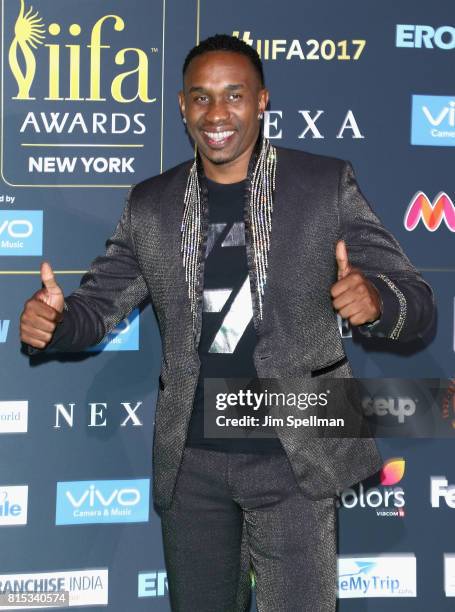 Dwayne Bravo attends the 2017 International Indian Film Academy Festival at MetLife Stadium on July 14, 2017 in East Rutherford, New Jersey.