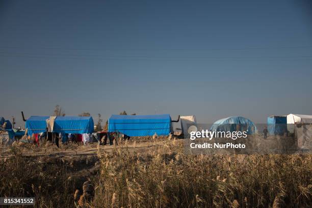 Syrian refugees working in the agricultural camps in Adana, Turkey, on 16 July 2017. Syrian refugees lacking work permits and Turkish language skills...