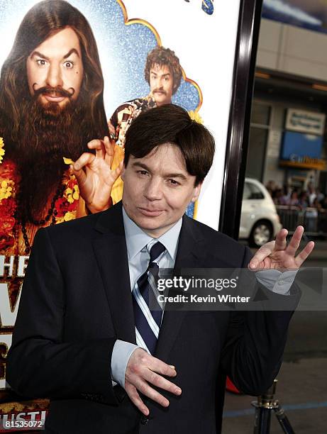 Producer/actor Mike Myers arrives at the premiere of Paramount Picture's "The Love Guru" at the Chinese Theater on June 11, 2008 in Los Angeles,...