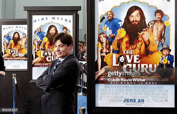 Producer/actor Mike Myers arrives at the premiere of Paramount Picture's "The Love Guru" at the Chinese Theater on June 11, 2008 in Los Angeles,...