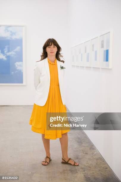 Marine Hugonnier attends Marine Hugonnier's 'The Secretary of the Invisible' exhibition private view at the Max Wigram Gallery, 28 Redchurch Street...