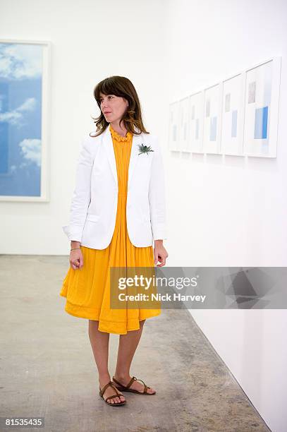 Marine Hugonnier attends Marine Hugonnier's 'The Secretary of the Invisible' exhibition private view at the Max Wigram Gallery, 28 Redchurch Street...