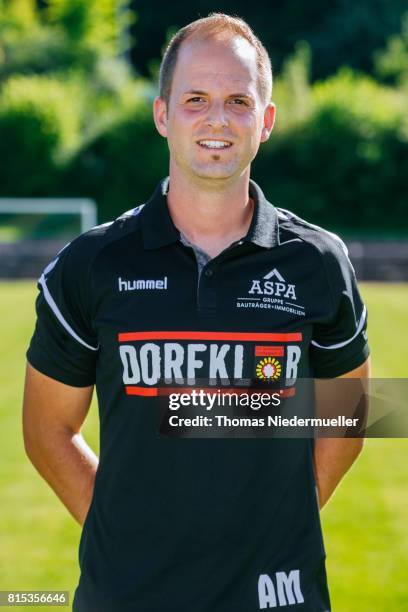 Athletic coach Axel Maeder of Sonnenhof Grossaspach poses during the team presentation on July 13, 2017 in Grossaspach, Germany.